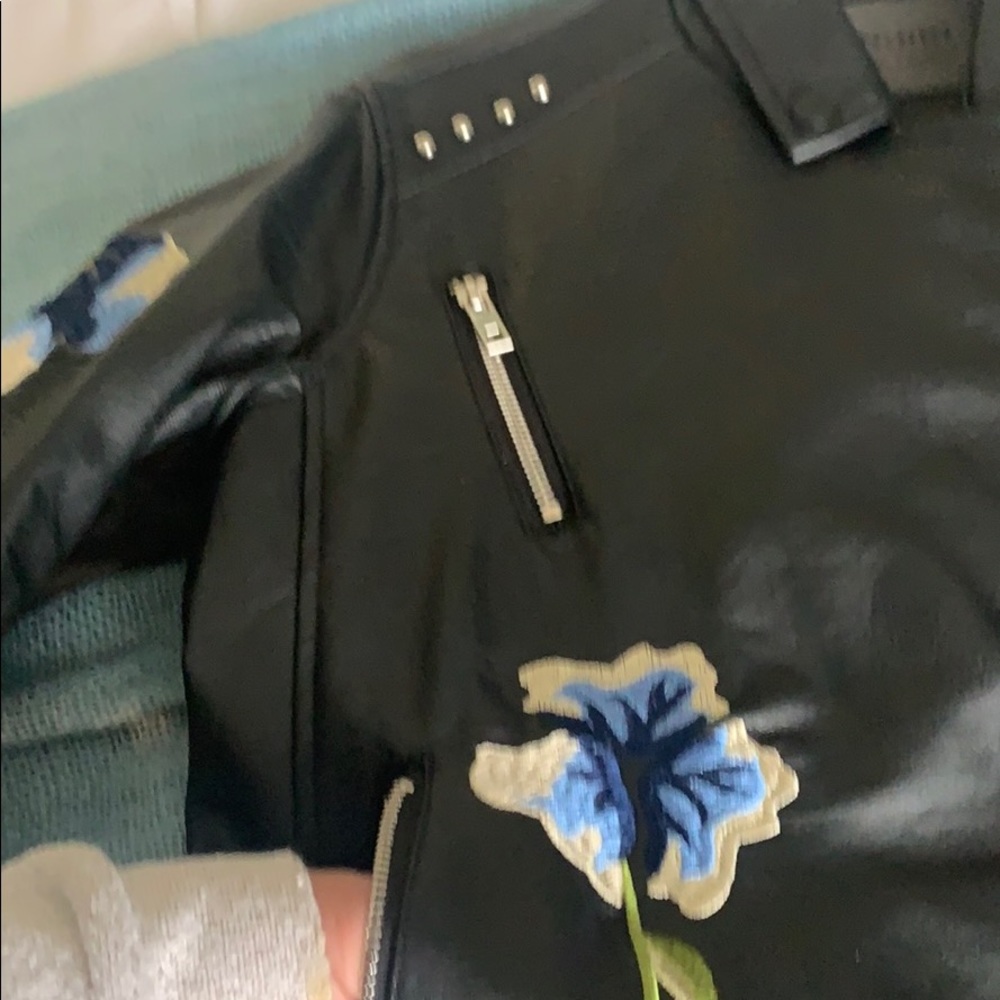 NWT Faux Leather Biker Jacket - Picture 9 of 10